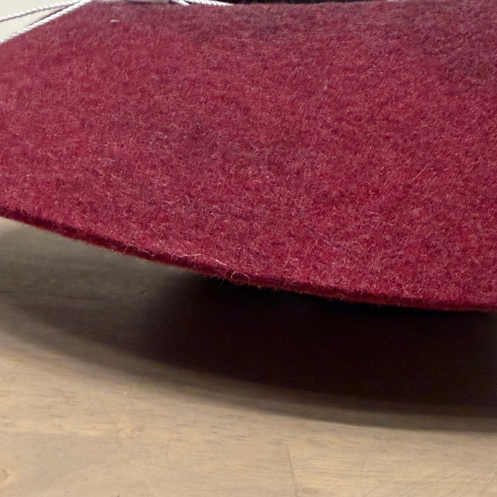 Trina Turk Burgundy and Black Wool Hat - Picture 11 of 15